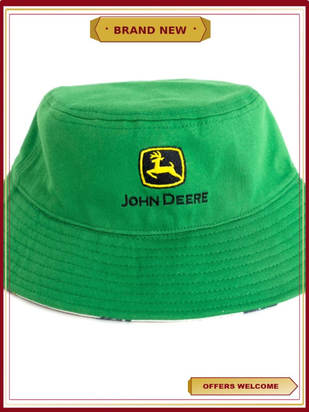 Toddler Boys 100% Cotton Bucket Sun Hat Farm Print